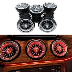 Car Air Conditioning System Turbine Air Vent Upgrade 12 Color Ambient Light for Mercedes W117 W156 W176