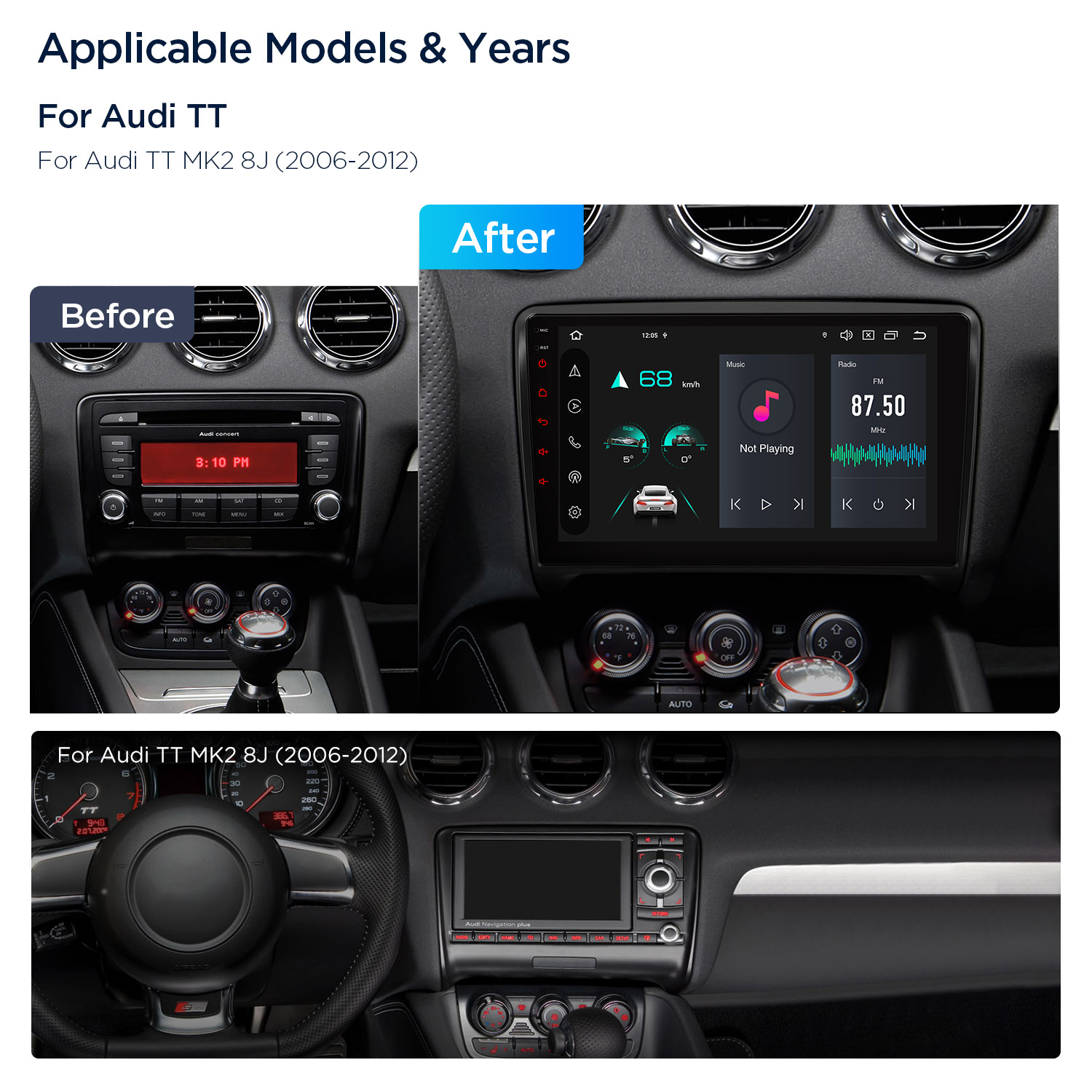 Audi TT | Android 14 | Octa Core | 4GB RAM & 64GB ROM | Global 4G LTE Solution | PXP94TTAGDAB - Image 13