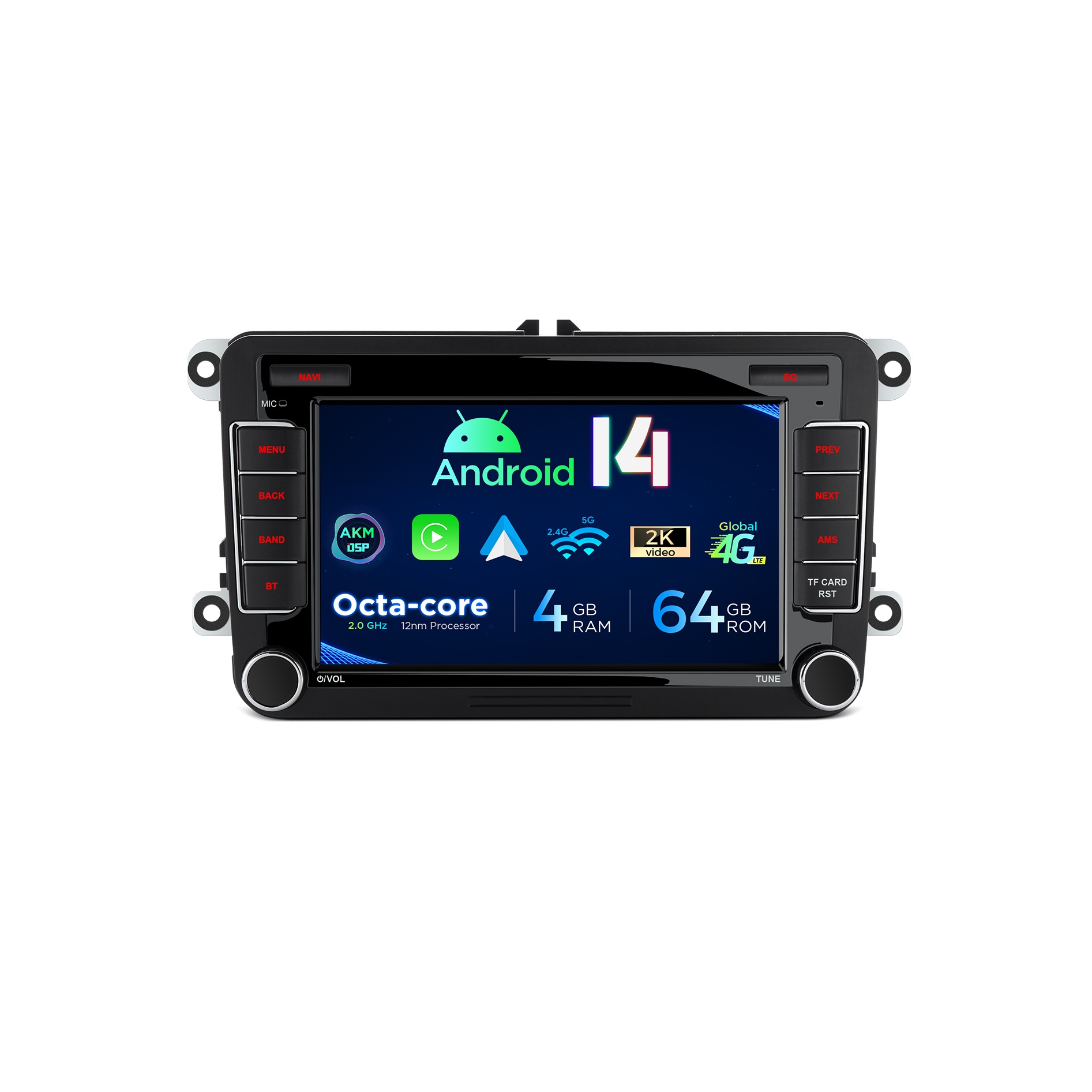 VW/Skoda/Seat | Android 14 | Octa Core | 4GB RAM & 64GB ROM | Global 4G LTE Solution | PX74MTVL - Image 2
