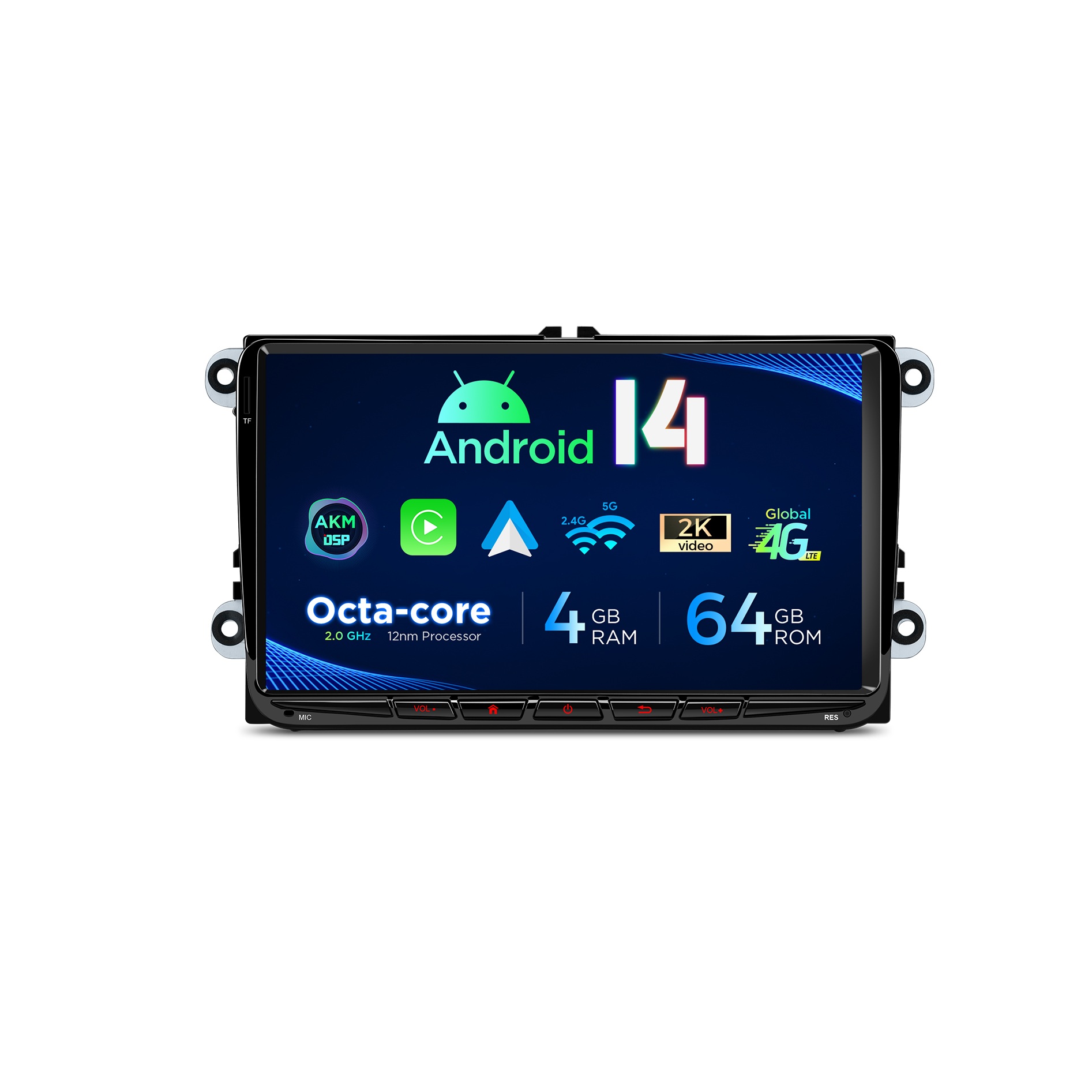 VW/Skoda/Seat | Android 14 | Octa Core | 4GB RAM & 64GB ROM | Global 4G LTE Solution | PX94MTVL