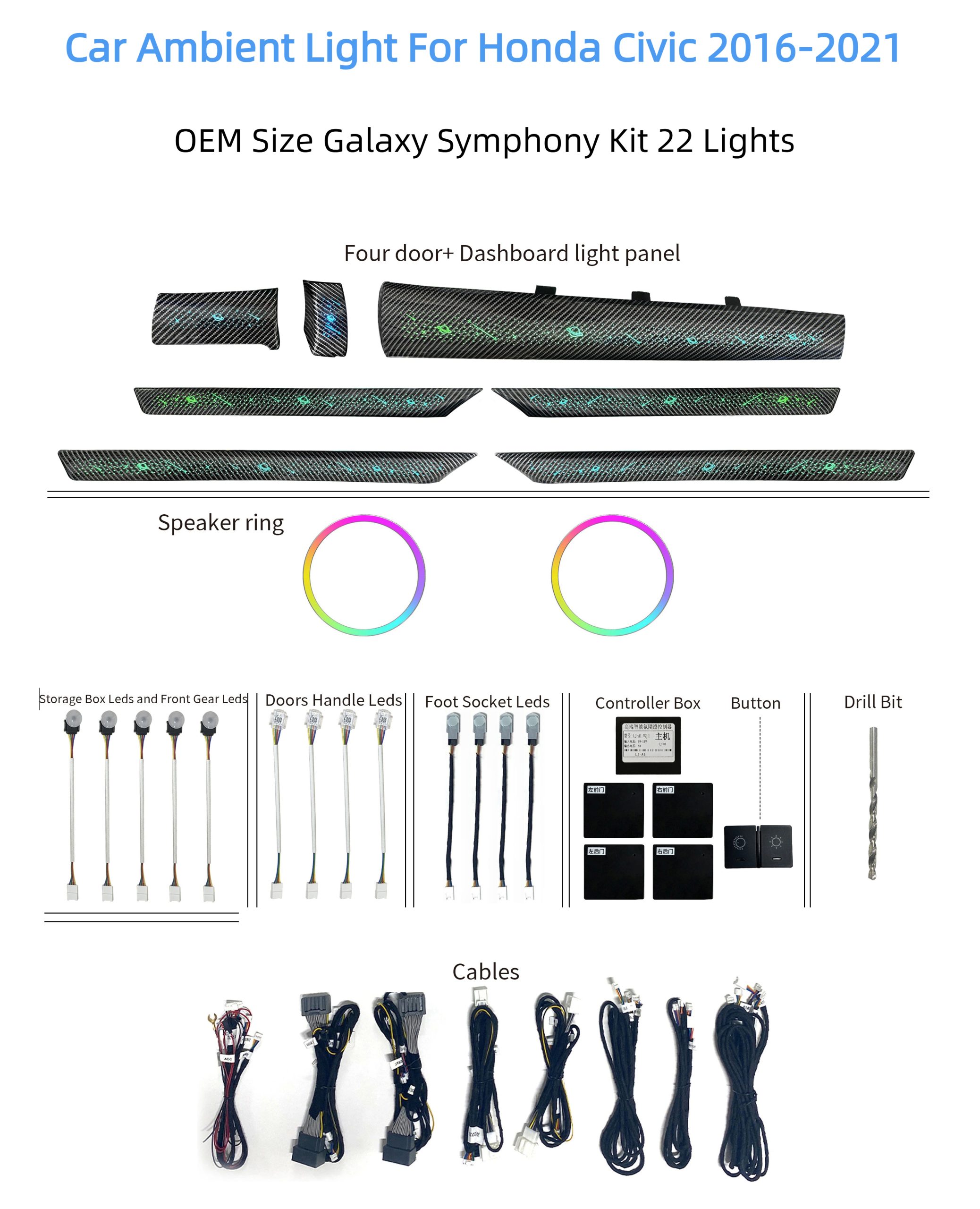 Civic FC/FK Ambient Lighting Kit (RHD) - Image 6